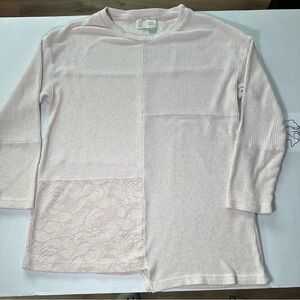 Anthropologie Saturday Sunday long-sleeve patchwork asymmetrical sweater